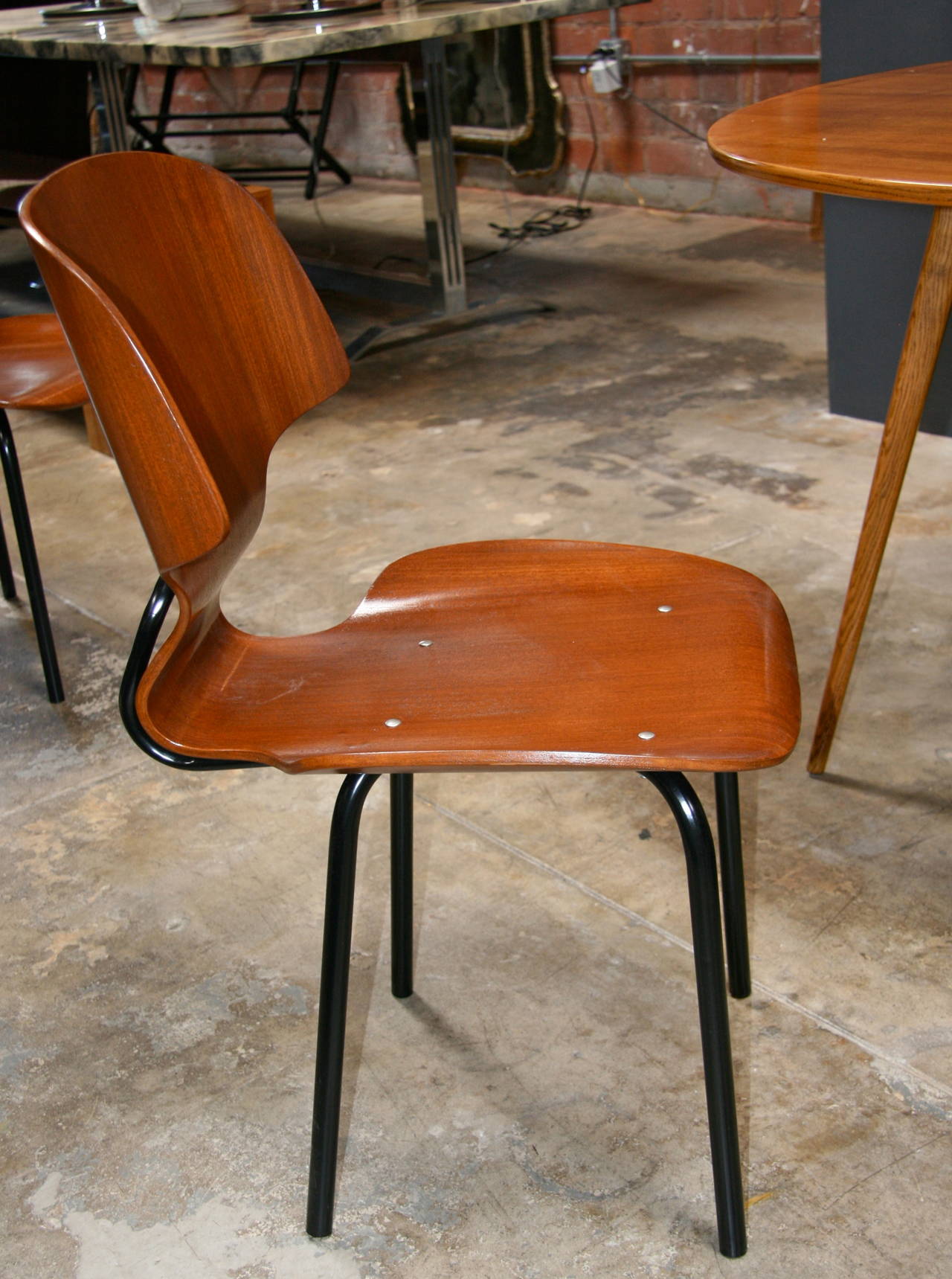 Set of Six Chairs by Carlo Ratti, 1955 In Excellent Condition In Los Angeles, CA