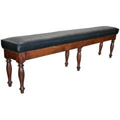 Italian 19th Century Walnut Bench 6