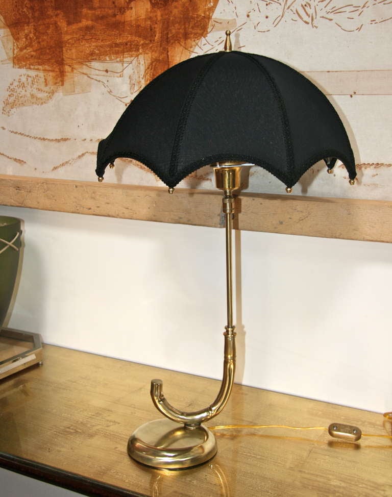 Umbrella Table Lamp Italian 60's In Excellent Condition In Los Angeles, CA