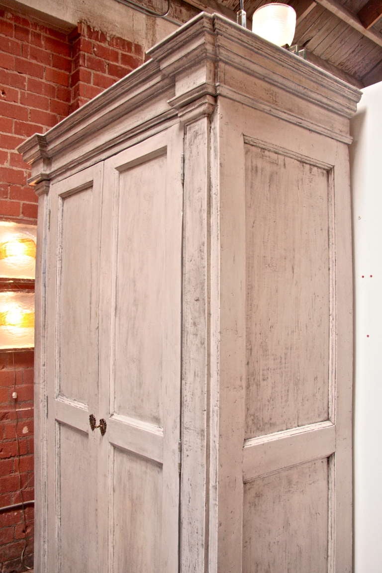 Italian 18th C. Oversized Distressed  Armoire For Sale 2