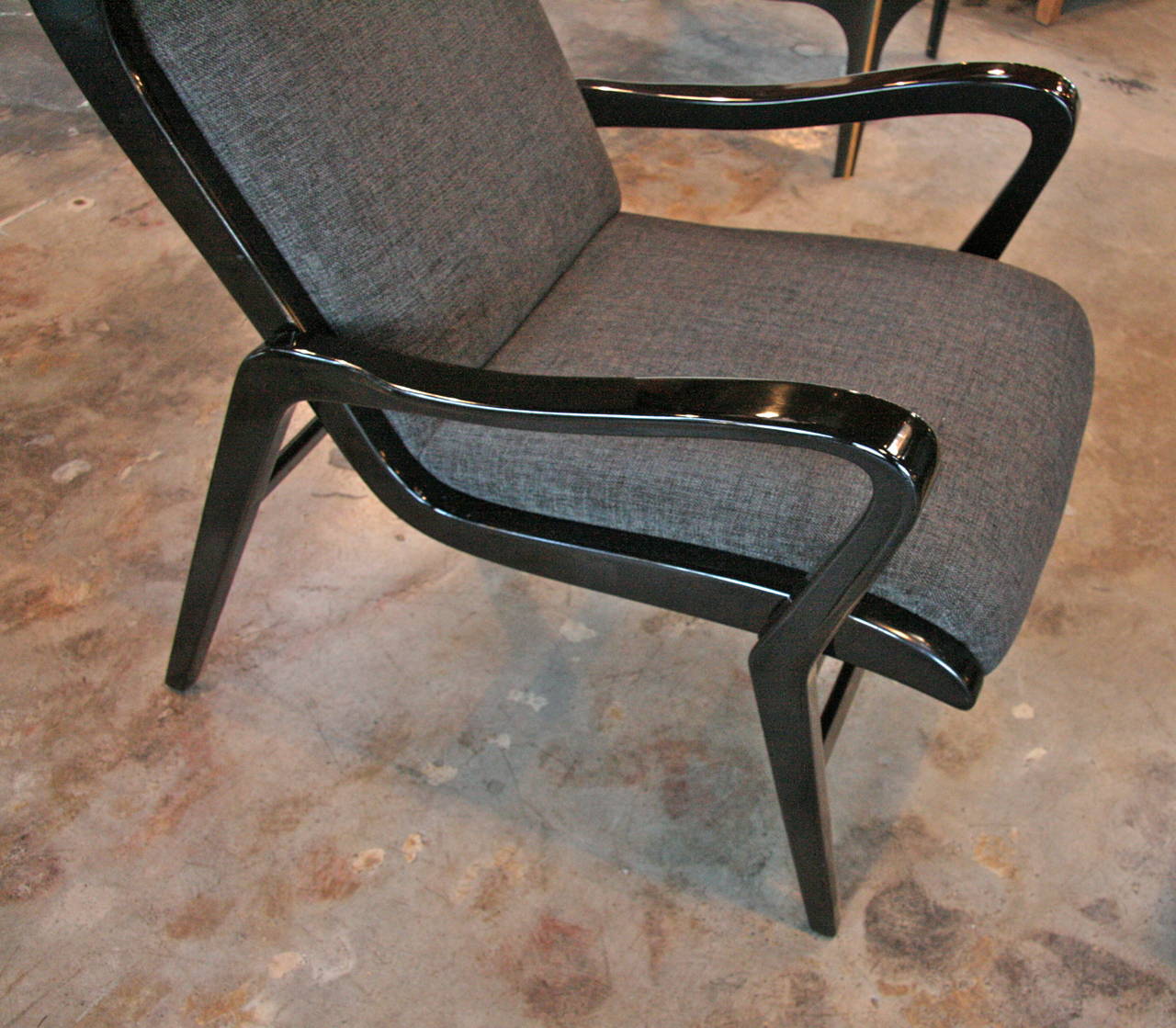 Wood Italian Lacquered Armchairs