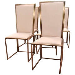 Italian Chairs In Brass 1960 10