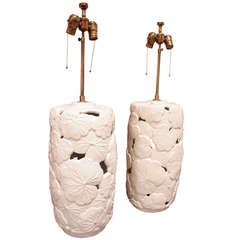 Italian Ceramic Lamps 60's from "Vivai del sud"