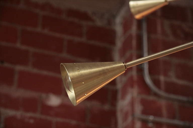 Brass Sputnik Chandelier with Twenty Arms For Sale 1