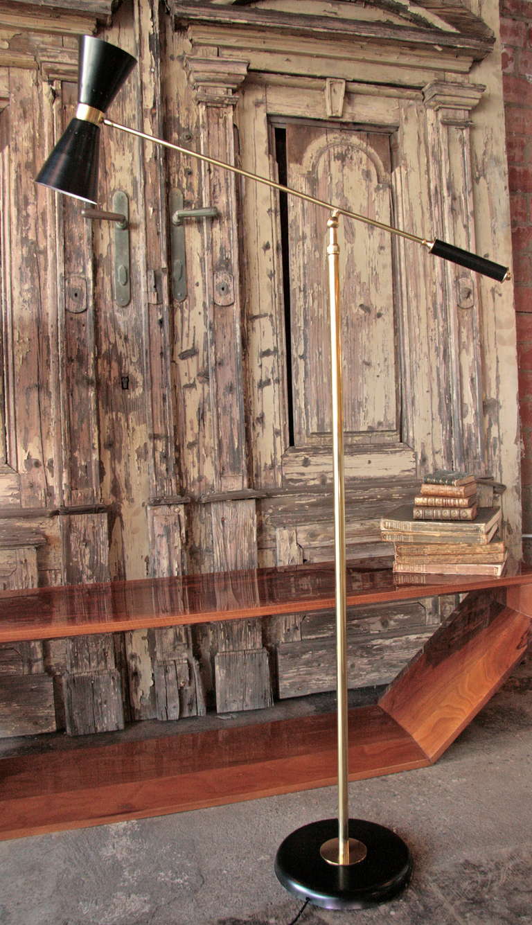 Italian Double Cone Floor Lamp