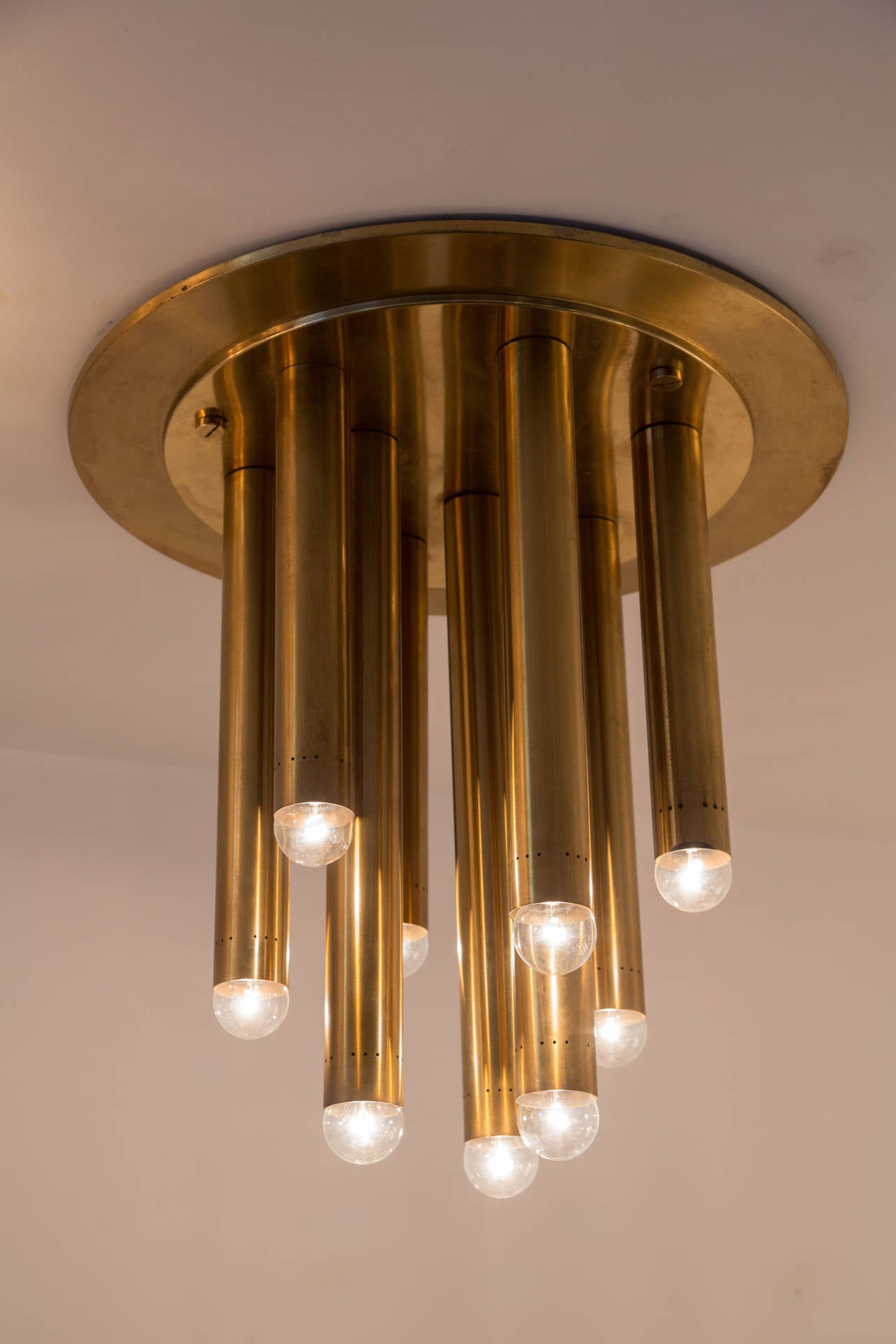 Pair of Brass Italian Ceiling Lights For Sale at 1stdibs