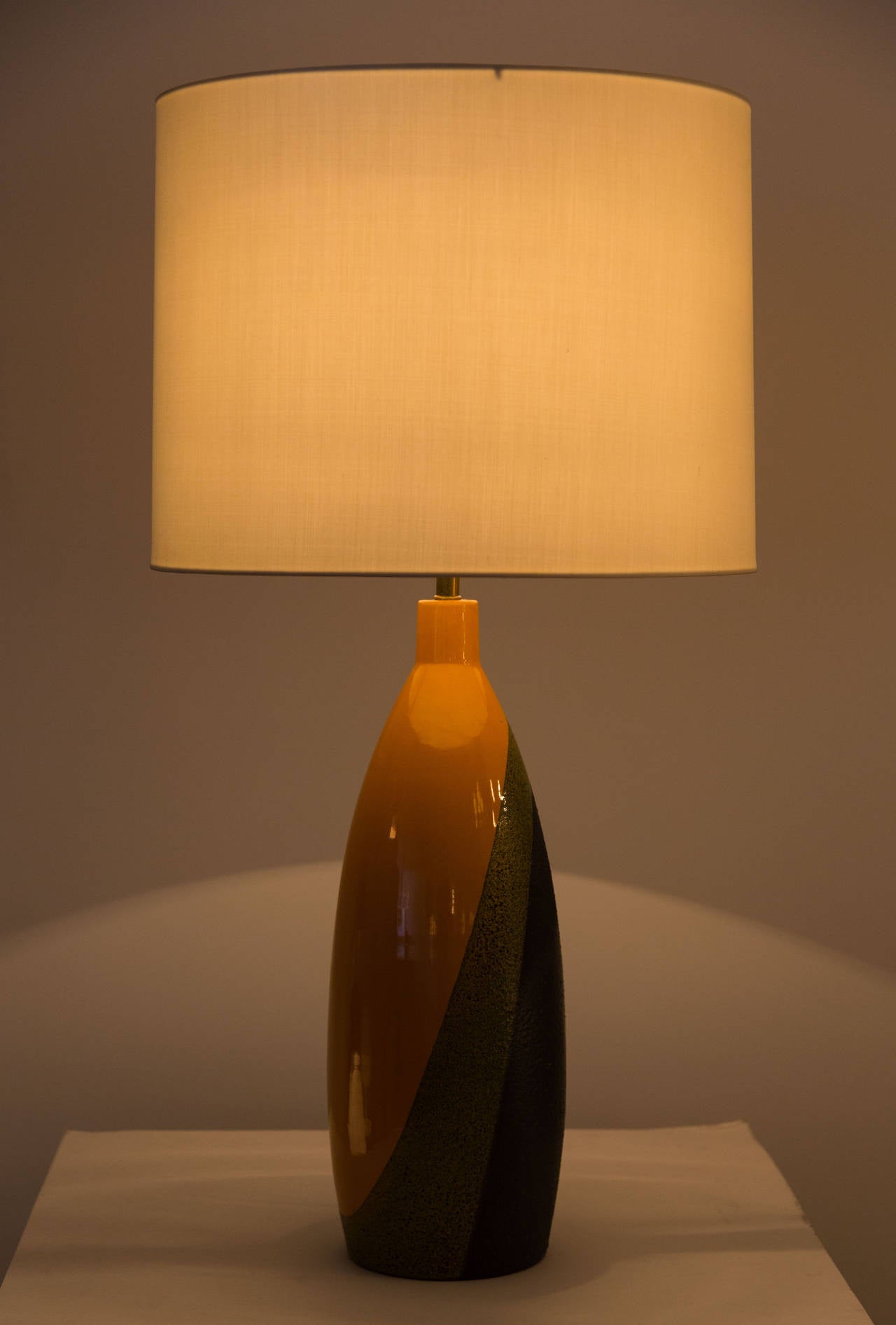 Ettore Sottsass glazed ceramic lamp.