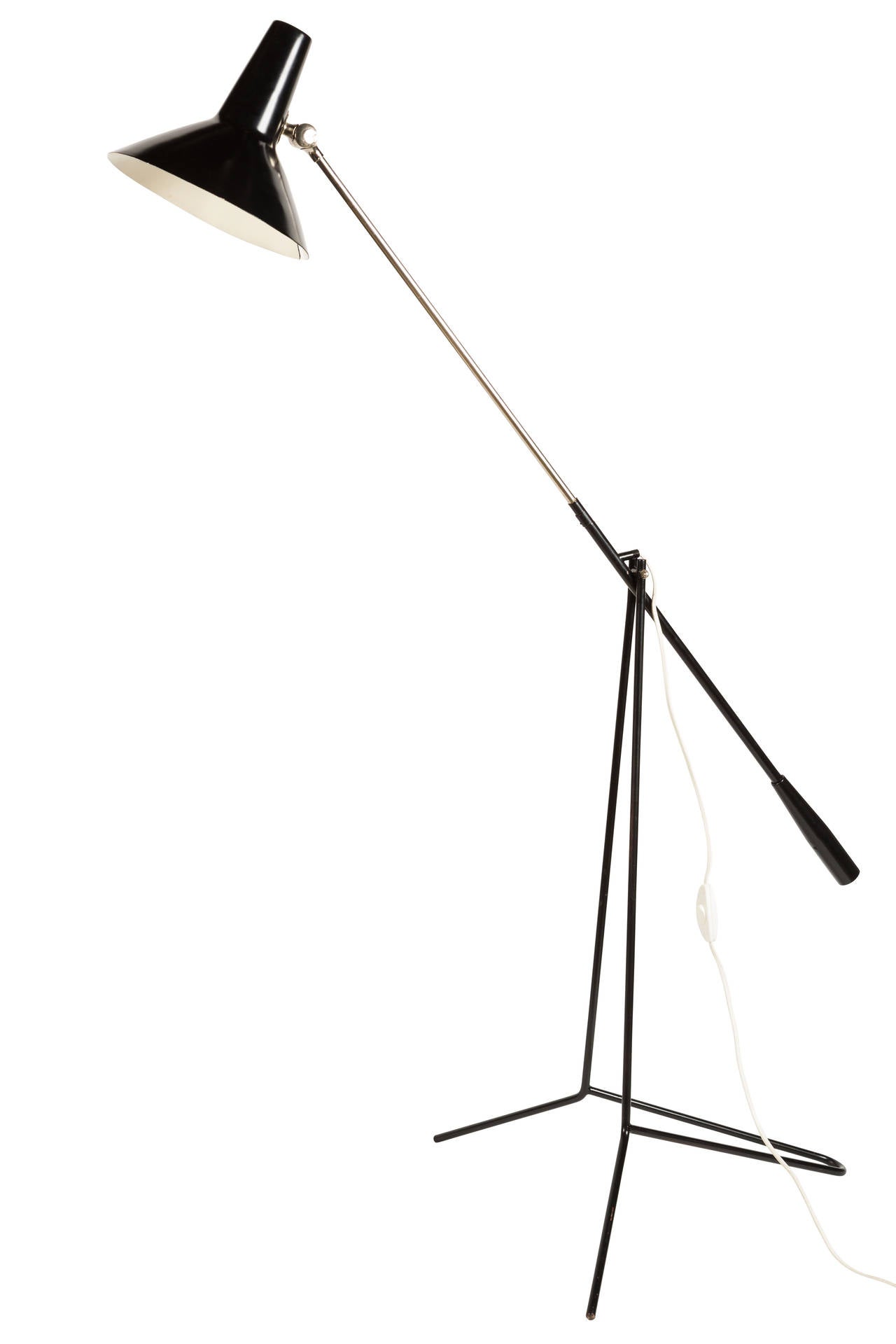Floor light  with articulating arm and shade