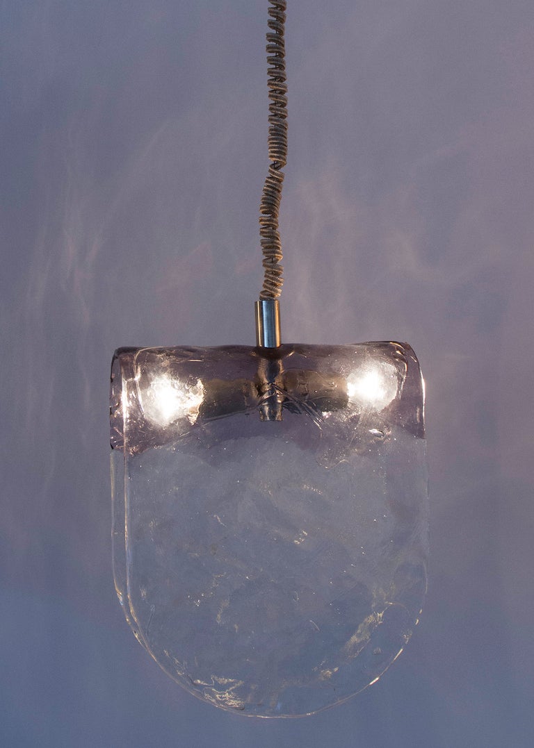 Molded Amethyst Glass Pendant
