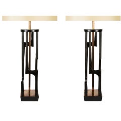 Rare pair of Modeline Table Lamps