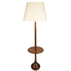 American Turned Wood Floor Lamp