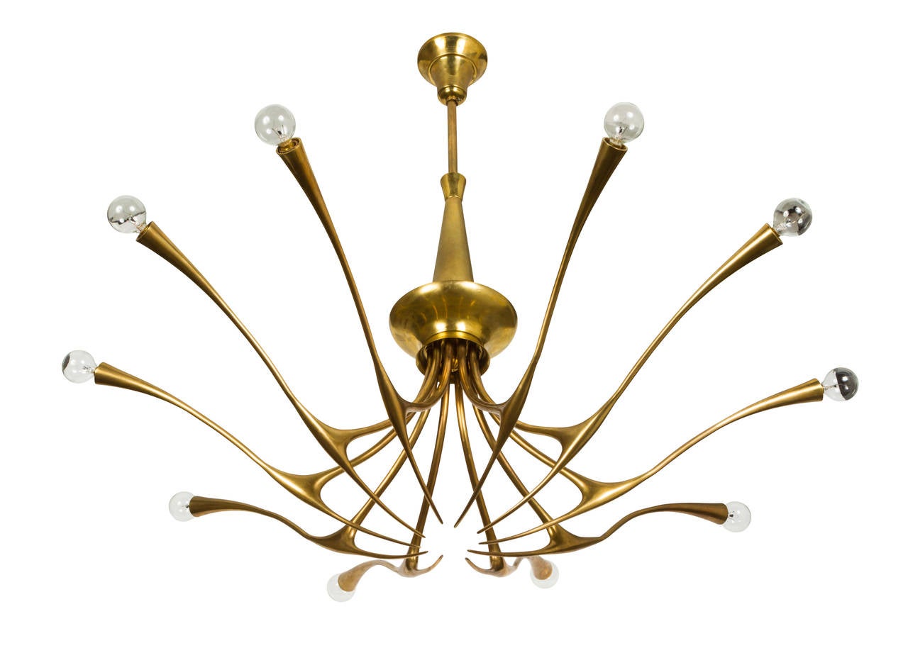 Mid-Century Modern Oscar Torlasco for Lumi Chandelier