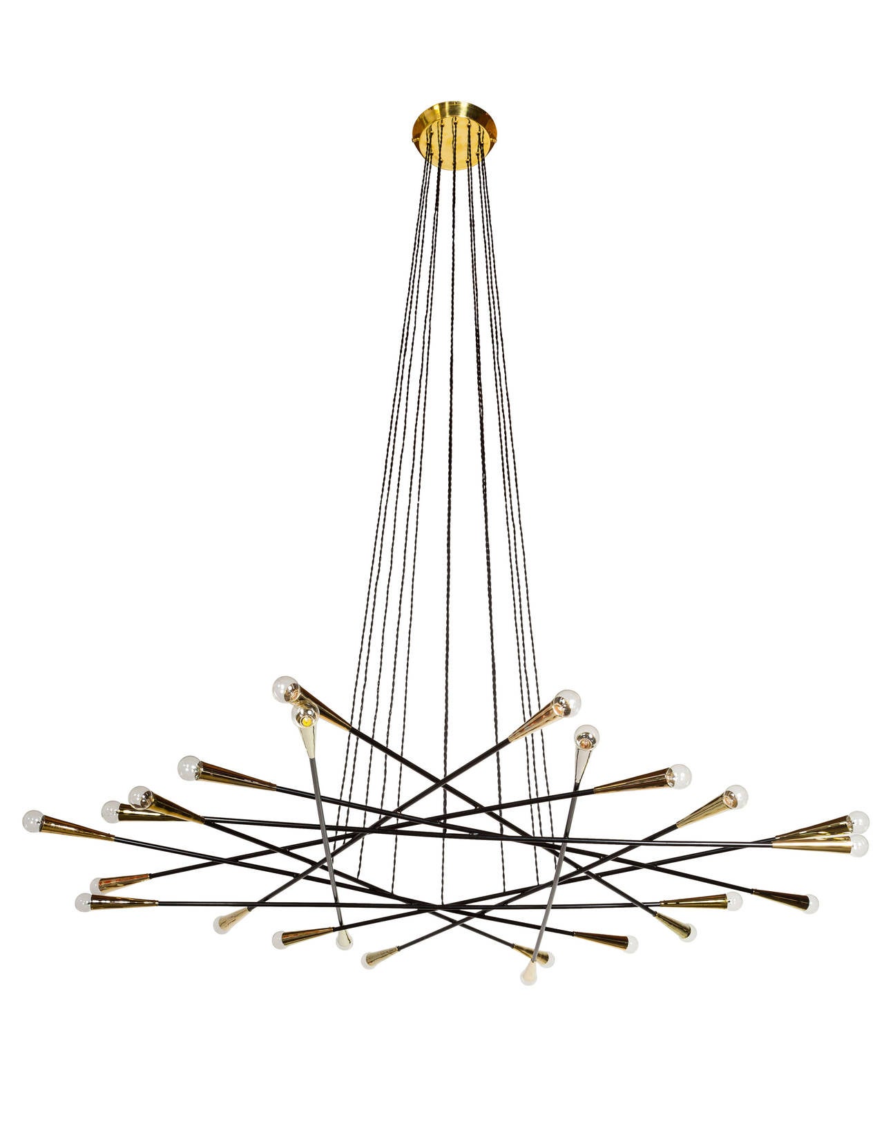 A spiral of twelve arms wired with French twist to custom height.