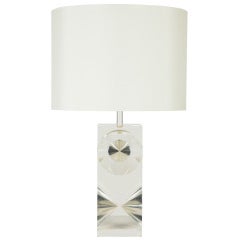 French Sculptural Lucite Table Lamp 12