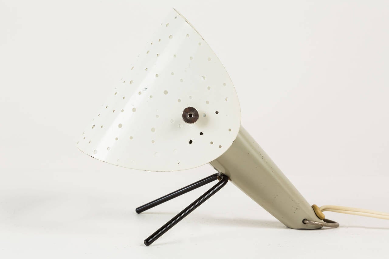 Painted Table Lamp by Ernest Igl for Hillebrand