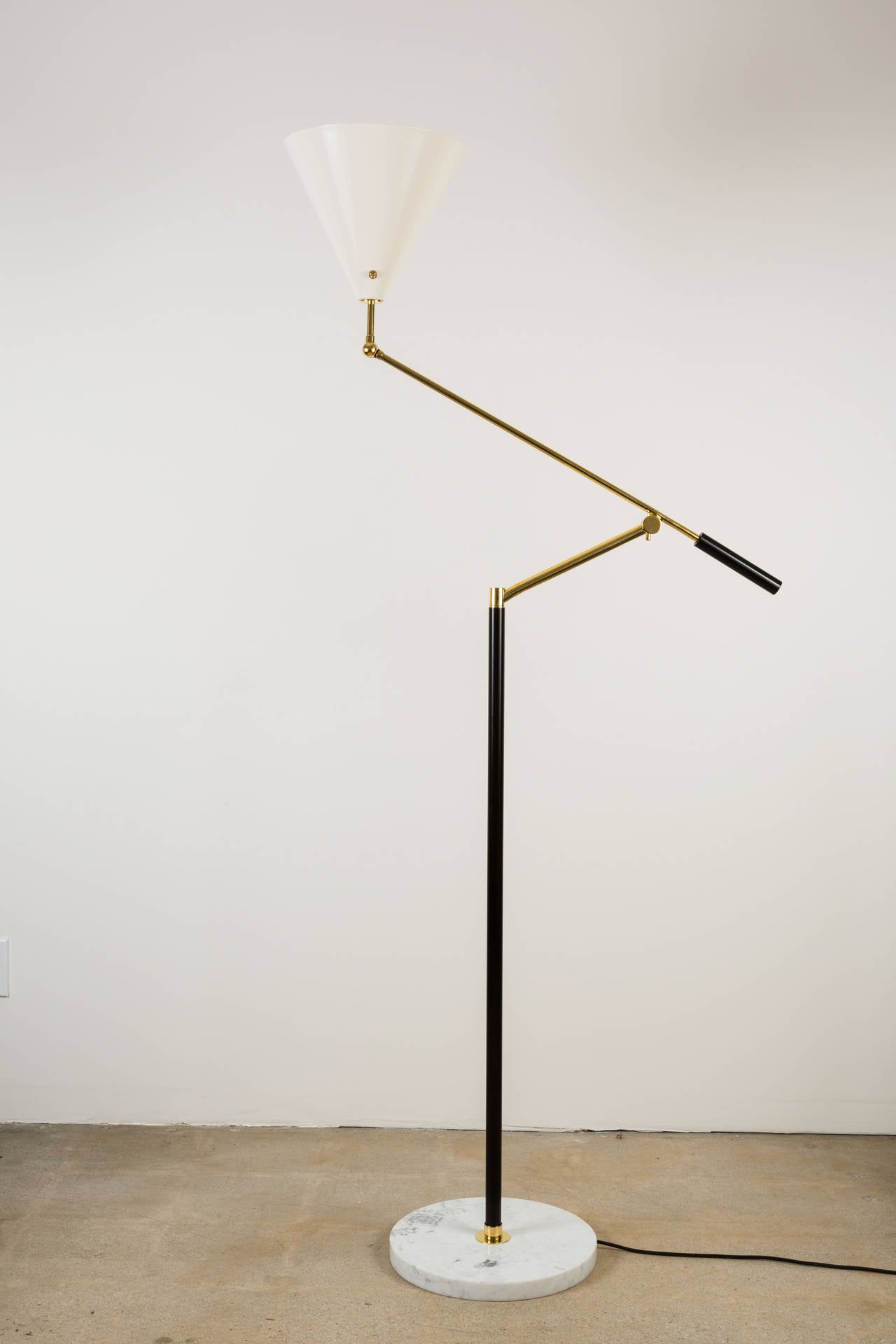 Enameled Angelo Lelli for Arredoluce Floor Lamp