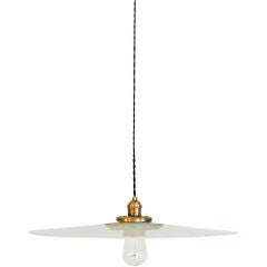 Rare X Large Milk Glass Pendant