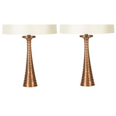 Pair of Copper Table Lamps
