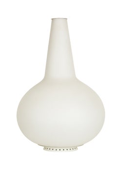 Lampada con vaso in vetro satinato di Fontana Arte