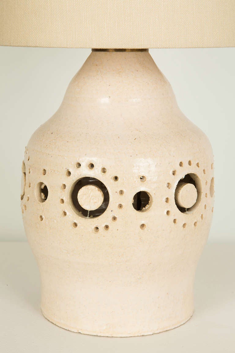 Mid-Century Modern French Studio Ceramic Lamp