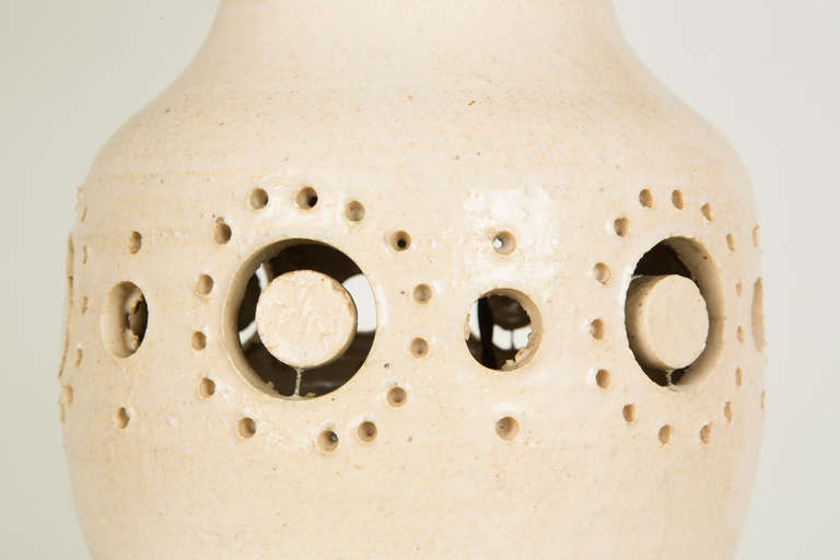 Mid-20th Century French Studio Ceramic Lamp