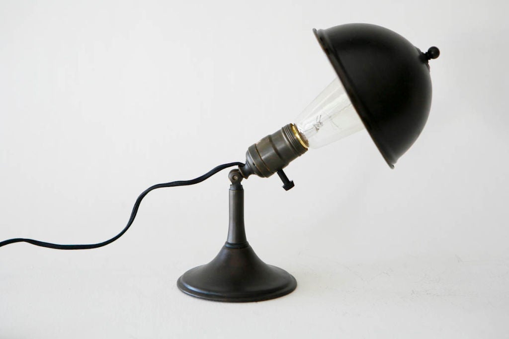 Patinated Industrial Table/Wall Lamp