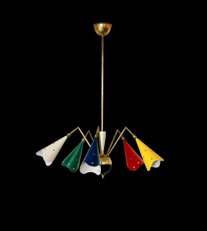Petite 6 Arm Italian Chandelier