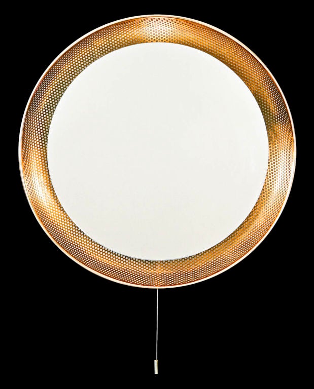 Custom mirror with three lamp illumination from behind mirror.

LEAD TIME: 8-10 WEEKS