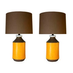 Pair of Raymor Bitossi Ceramic Lamps