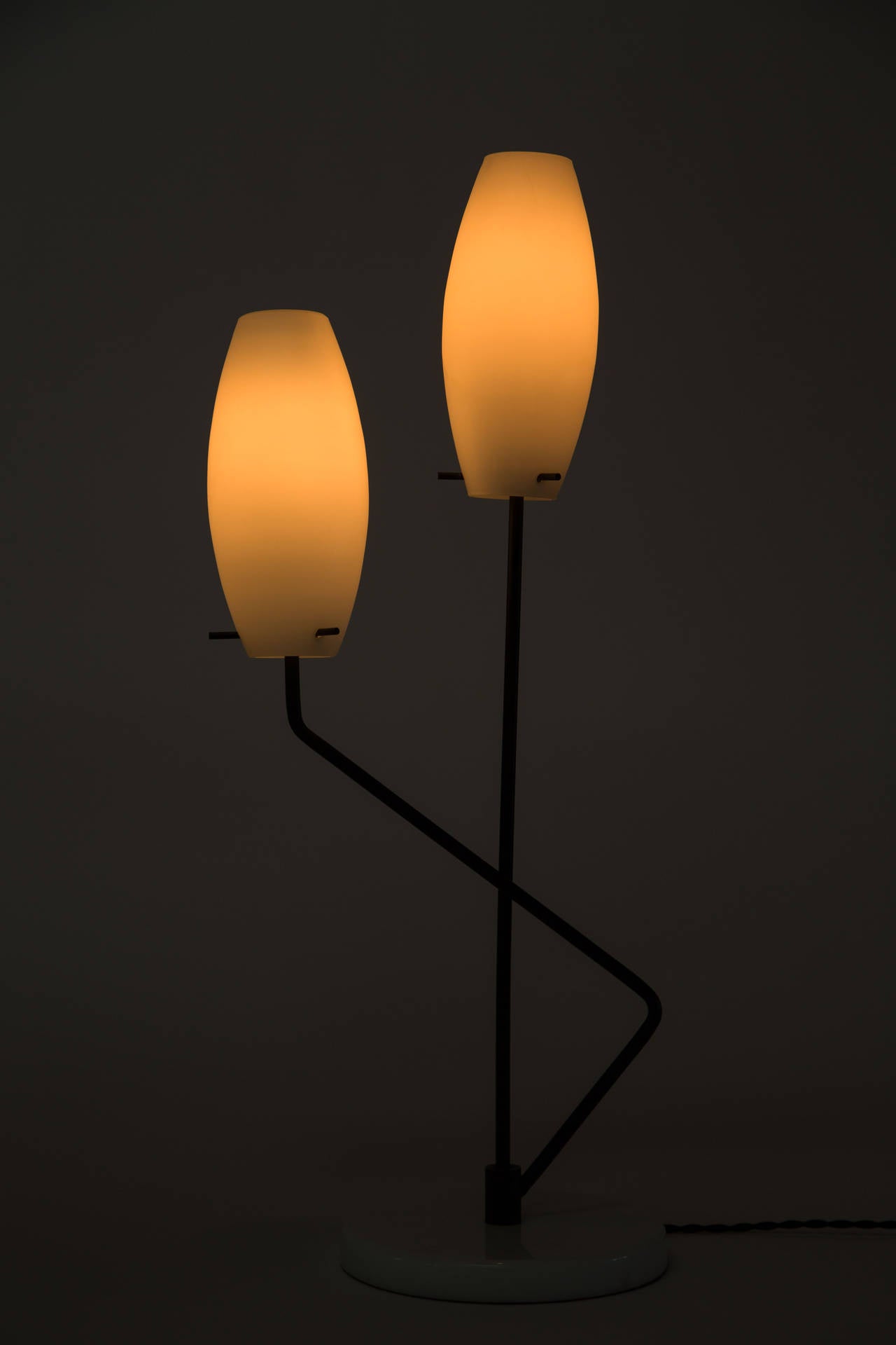 Double shade table lamp.