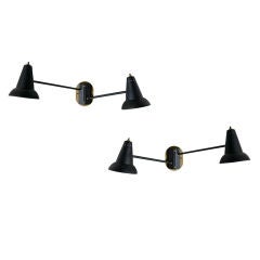 Pair of Boris Lacroix Double Arm Wall Lights