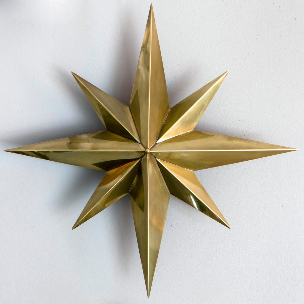 brass star ceiling light