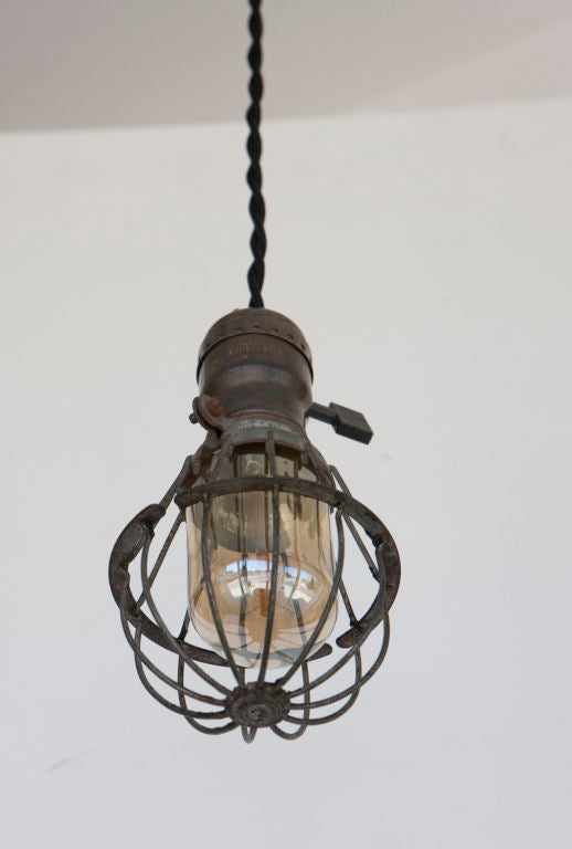 Three Industrial Cage Lamps 4