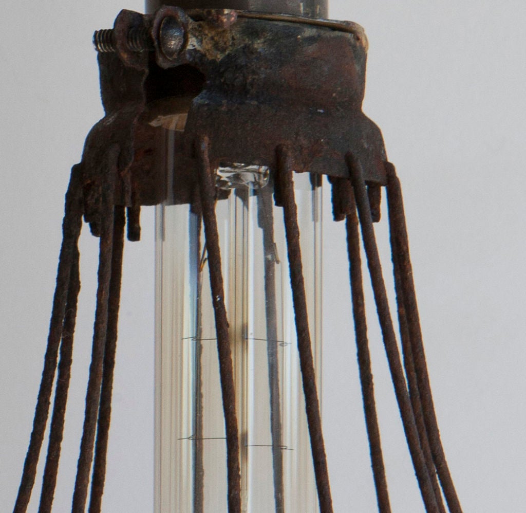 American Three Industrial Cage Lamps