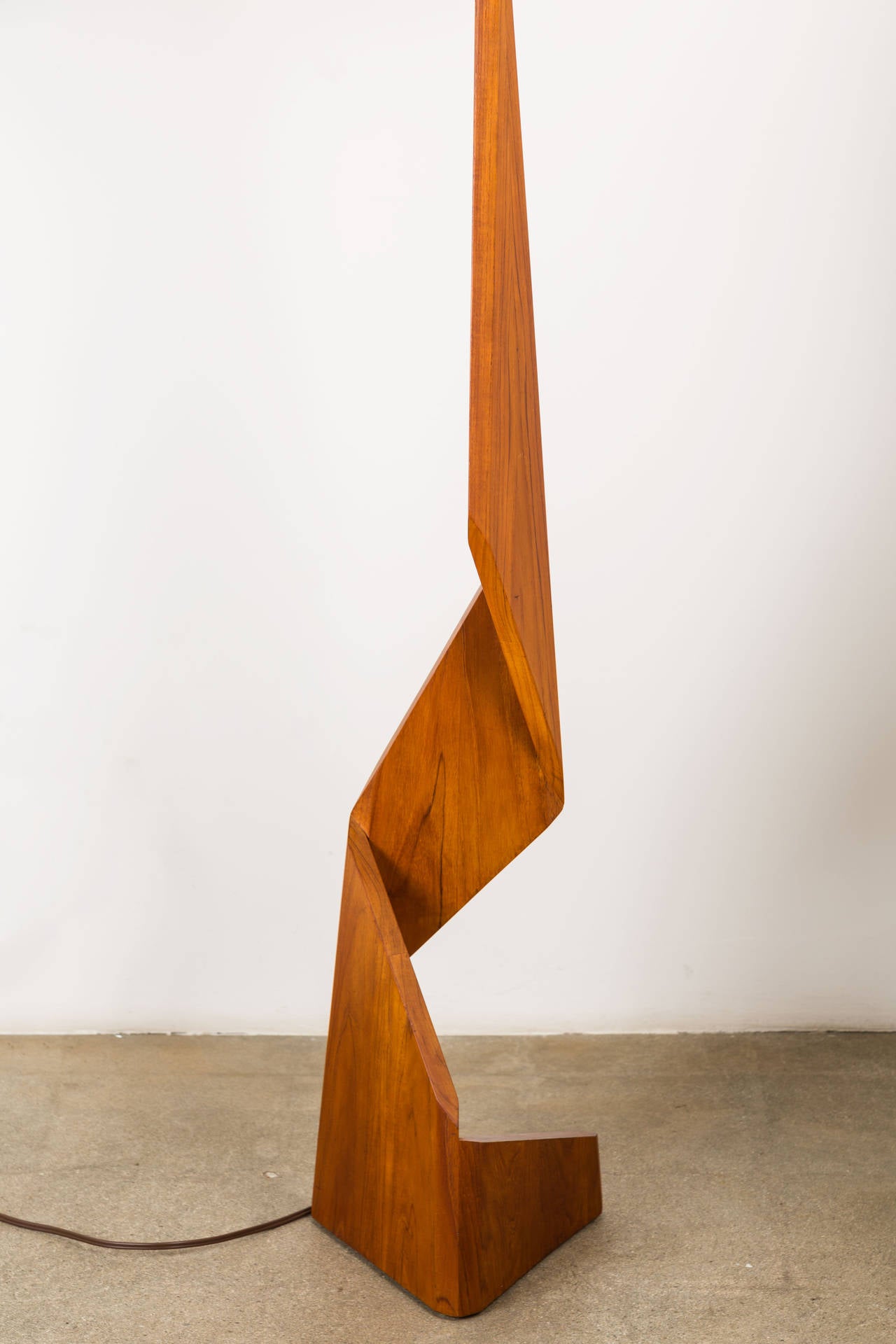 Linen Sculptural Danish Floor Lamp