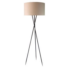 Large Bronze Tri Leg Floor Lamp