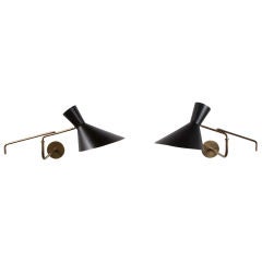 Pair of Swing Arm Sconces by Boris Lacroix