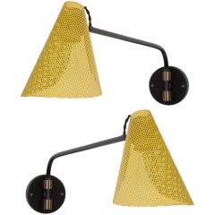 Pair of French Perforated Wall Lamps