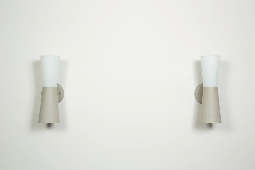 Rare Pair of George Nelson Sconces