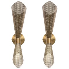 Rewire Custom Brass Perforated Sconces 10