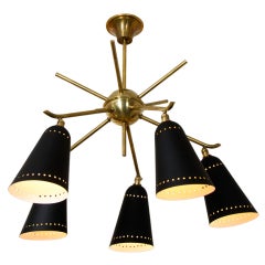 Robert Mathieu/ R.Mathieu Five Arm Chandelier