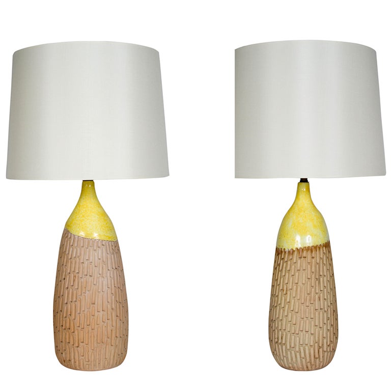 Pair of Ceramic Table Lamps by Raymor
