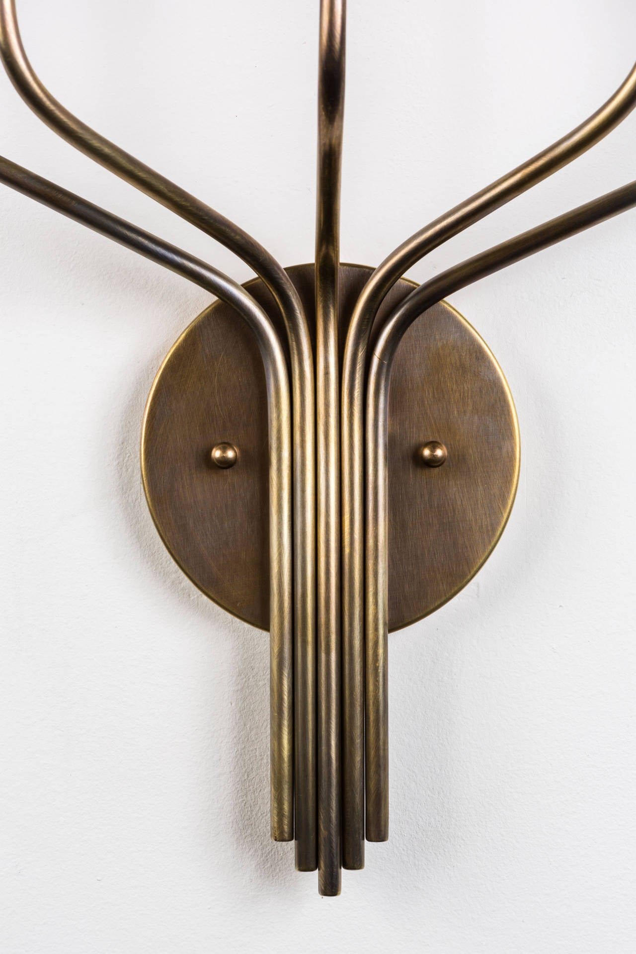 Brass American Candelabra Sconces