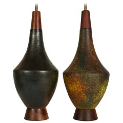 Unique Pair of Raymor Table Lamps