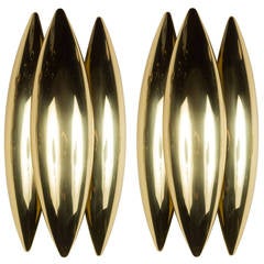 Pair of Brass "Kastor" Sconces by Jo Hammerborg for Fog & Mørup.