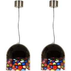 Pair of Murano Glass Pendants by Leucos 5