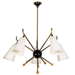 Italian Five Shade Chandelier