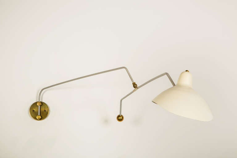 Mid-Century Modern French Articulating Wall Light