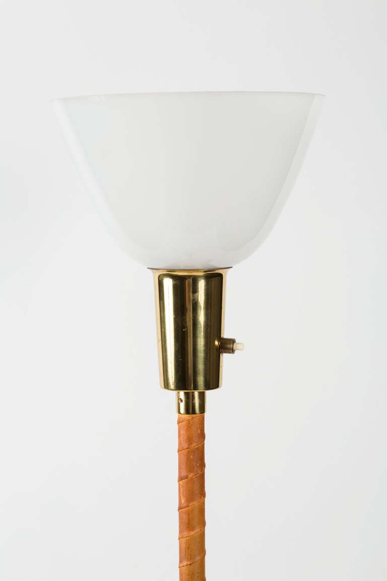 Floor Lamp with Leather Lacing
