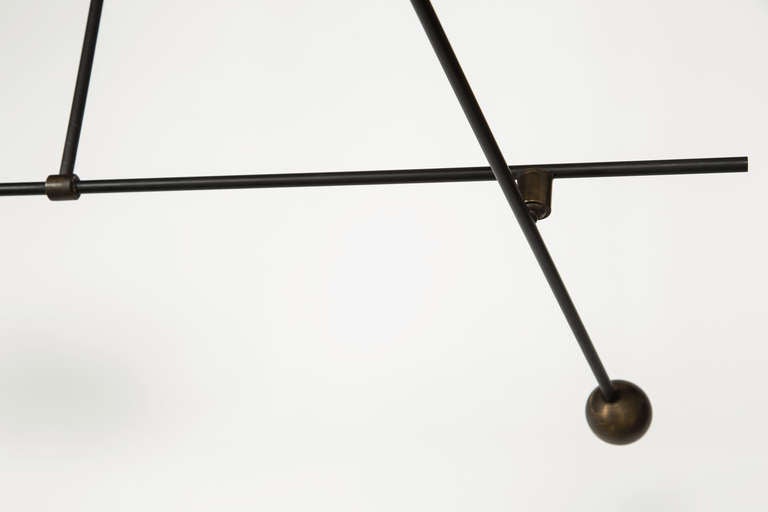 Mid-20th Century Rare Oscar Torlasco Counter Balance Ceiling Light for Lumi